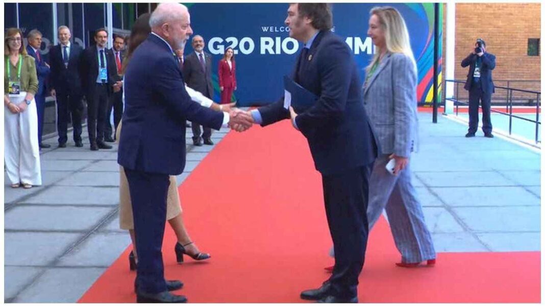 llego-javier-milei-al-g20-en-brasil:-el-saludo-con-lula-da-silva,-reuniones-bilaterales-y-diferencias-por-el-comunicado-final-sobre-el-cambio-climatico