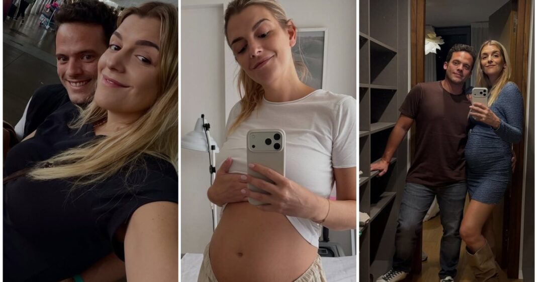 Sofía Aldrey e Ignacio Vivas en París anunciando su embarazo