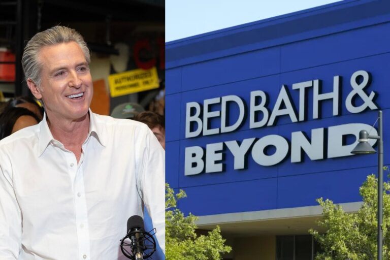 Interior de una tienda Bed Bath & Beyond con productos para el hogar