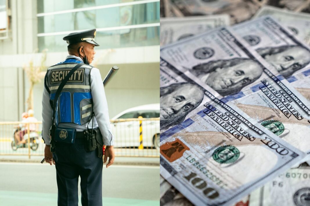 Legisladora y guardias de seguridad en una conferencia sobre el proyecto de ley SB 1203 en California.