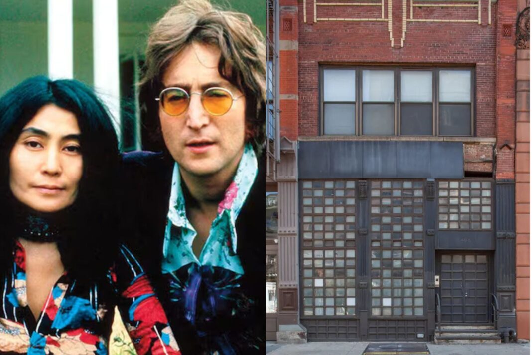 Fachada Art Deco del edificio en el 496 de Broome Street, Nueva York, donde vivieron John Lennon y Yoko Ono.