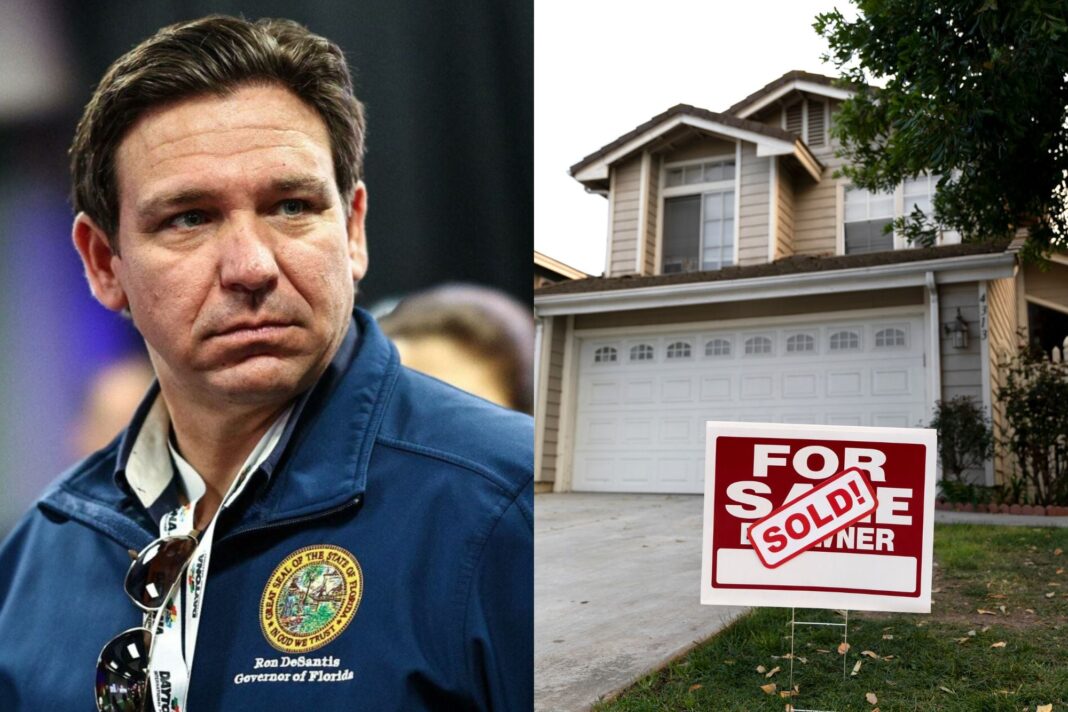 Ron DeSantis en conferencia de prensa sobre impuestos a la propiedad en Florida