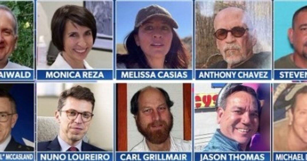 Ilustración de una silueta de científico frente a un fondo de documentos clasificados y símbolos de investigación.