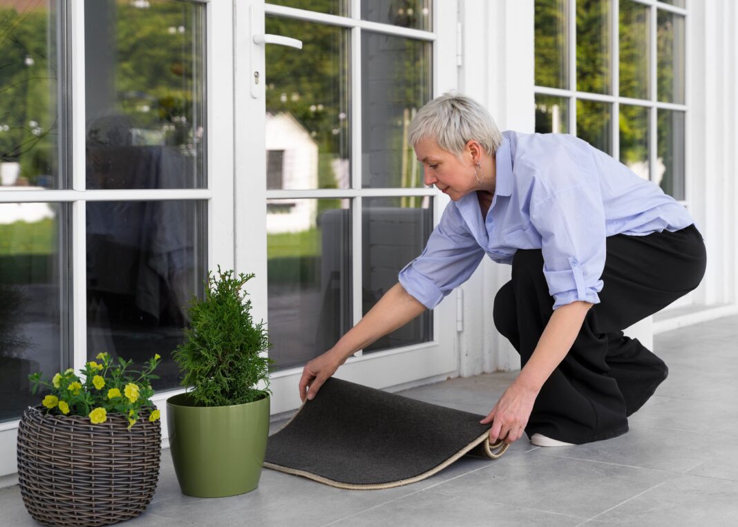 Felpuo a la entrada de una casa, según los principios del Feng Shui