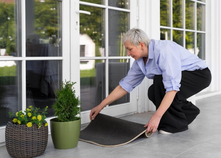 Felpuo a la entrada de una casa, según los principios del Feng Shui