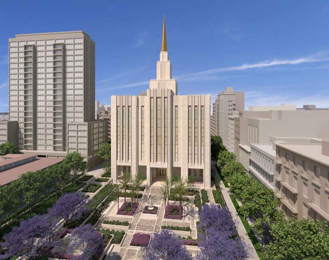 Representación arquitectónica o ubicación del terreno donde se proyecta construir el templo en el centro de Buenos Aires.