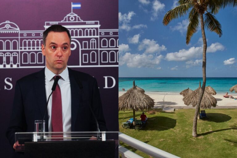 Fachada del hotel de Aruba mencionado en la investigación sobre el viaje de Adorni.