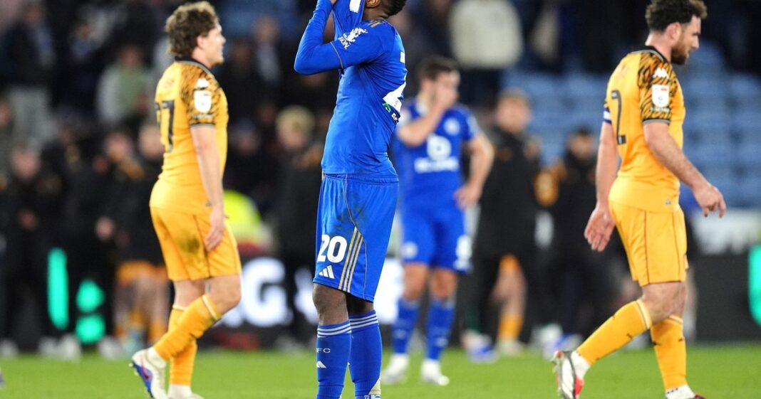 Aficionados del Leicester City en el King Power Stadium durante el partido contra el Hull City.
