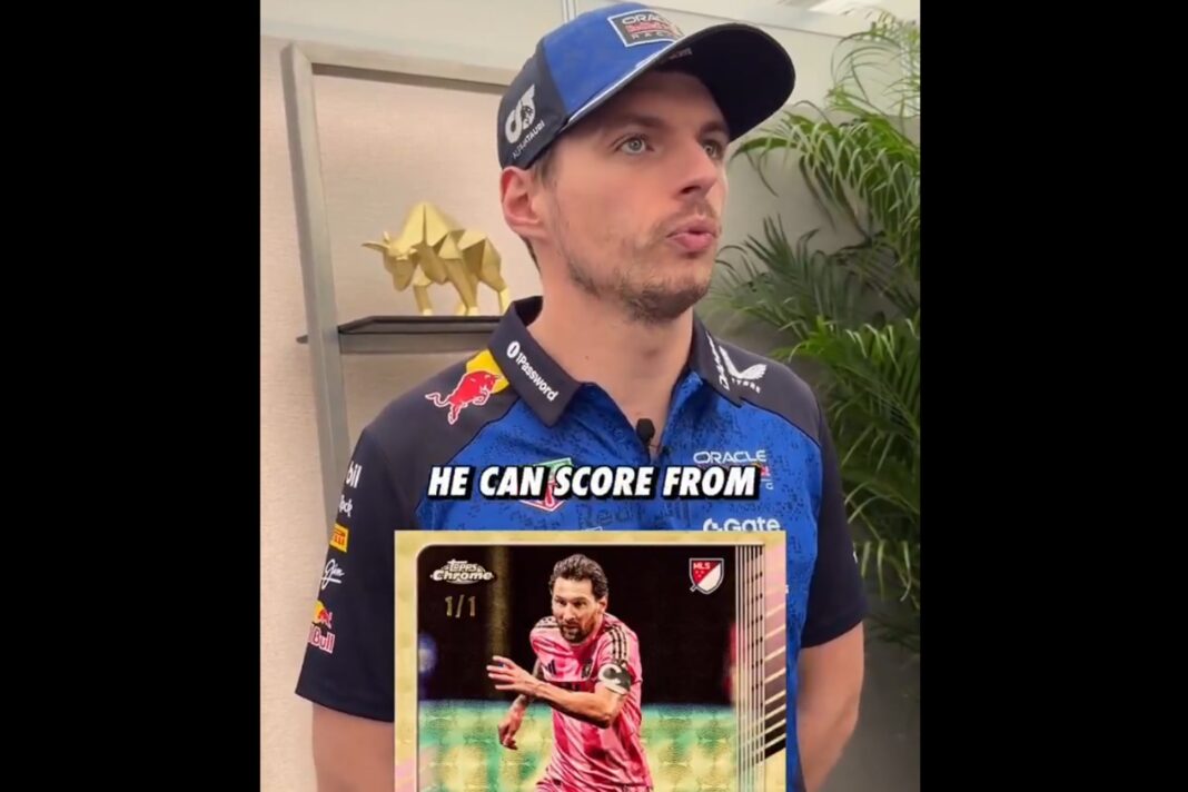 Max Verstappen, piloto de Fórmula 1, y Lionel Messi, capitán de la selección argentina.