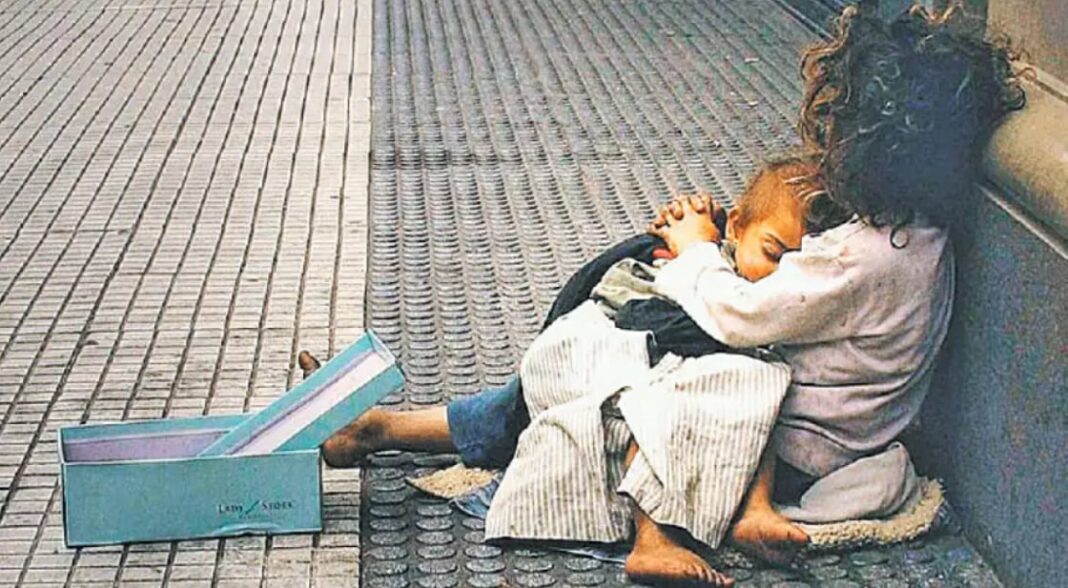 Niños en situación de pobreza en Argentina, ilustración del informe de la UCA