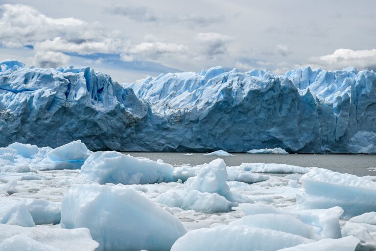 Vista de un glaciar en la provincia de Santa Cruz, Argentina