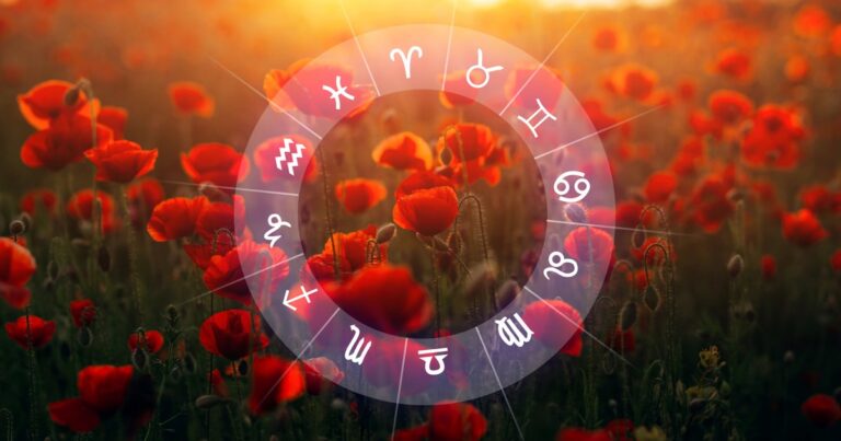 Ilustración simbólica del planeta Venus y el signo zodiacal de Géminis sobre un fondo estrellado.
