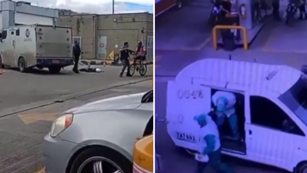 Balacera en estación de servicio de Soacha durante robo a carro de valores