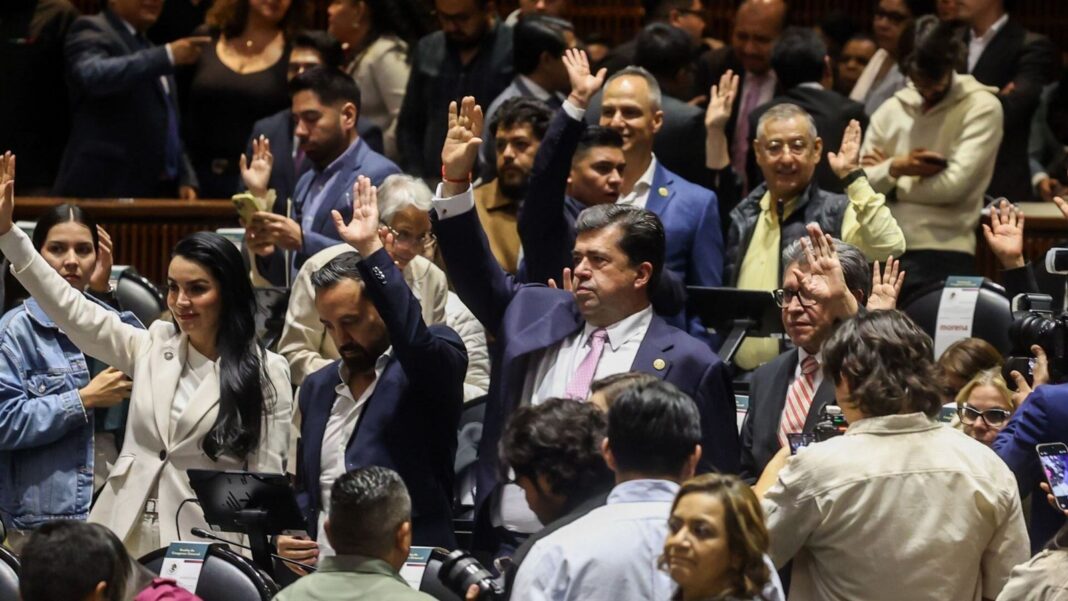 Sesión de la Cámara de Diputados durante la votación de la reforma constitucional sobre elección judicial