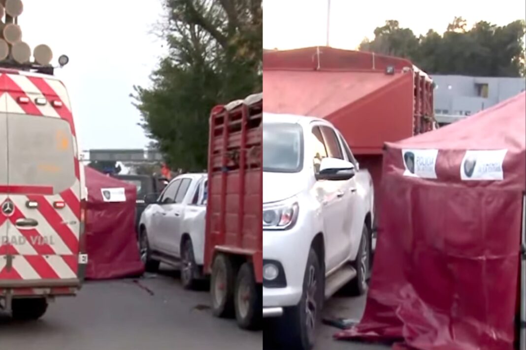 Autopista Perito Moreno con tránsito vehicular