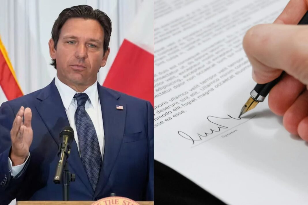 Ron DeSantis firma la FIRE Act en el Museo de Bahía de Cochinos en Miami