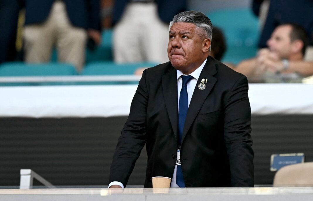 Claudio Tapia, presidente de la AFA, durante un evento oficial