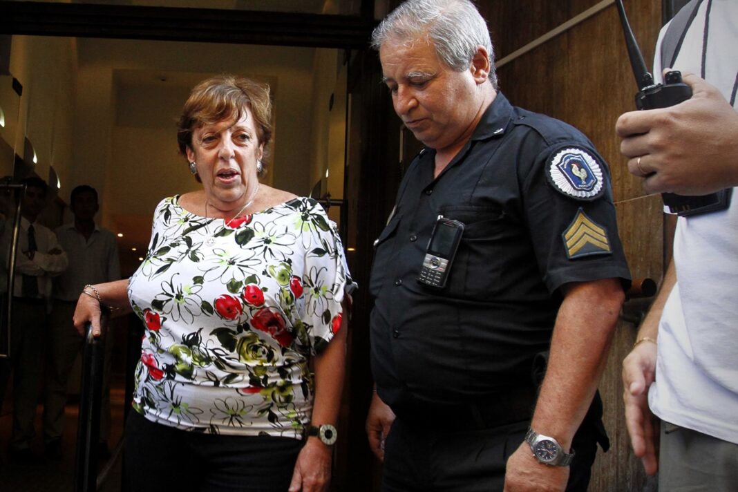 Fabiana Fein en la escena del crimen de Nisman