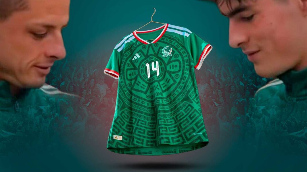 Javier Hernández y Armando González con la camiseta de la Selección Mexicana