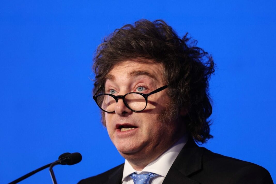 Javier Milei durante el Tedeum del 25 de Mayo