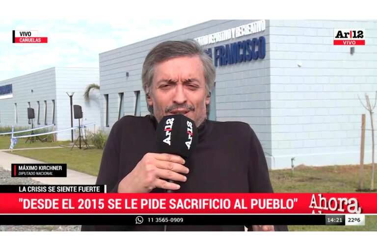 Máximo Kirchner en entrevista hablando sobre el desendeudamiento de Argentina
