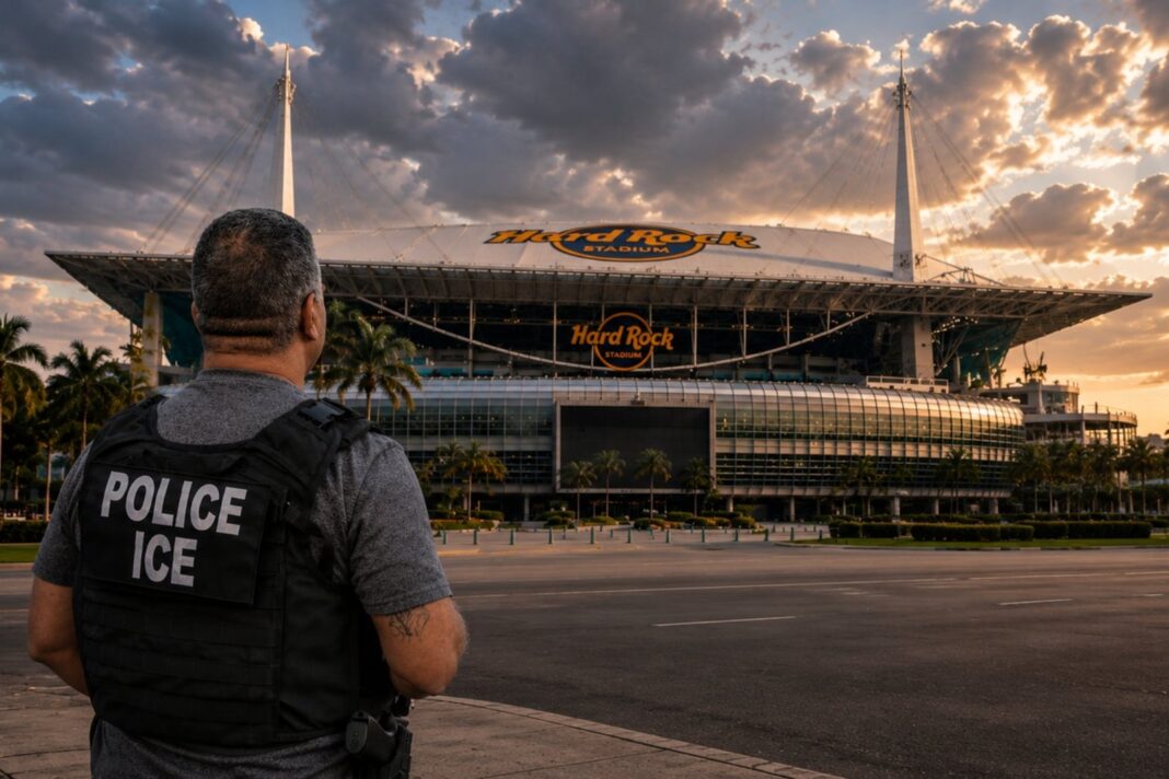 Vista aérea del Hard Rock Stadium en Miami Gardens, sede del Mundial 2026
