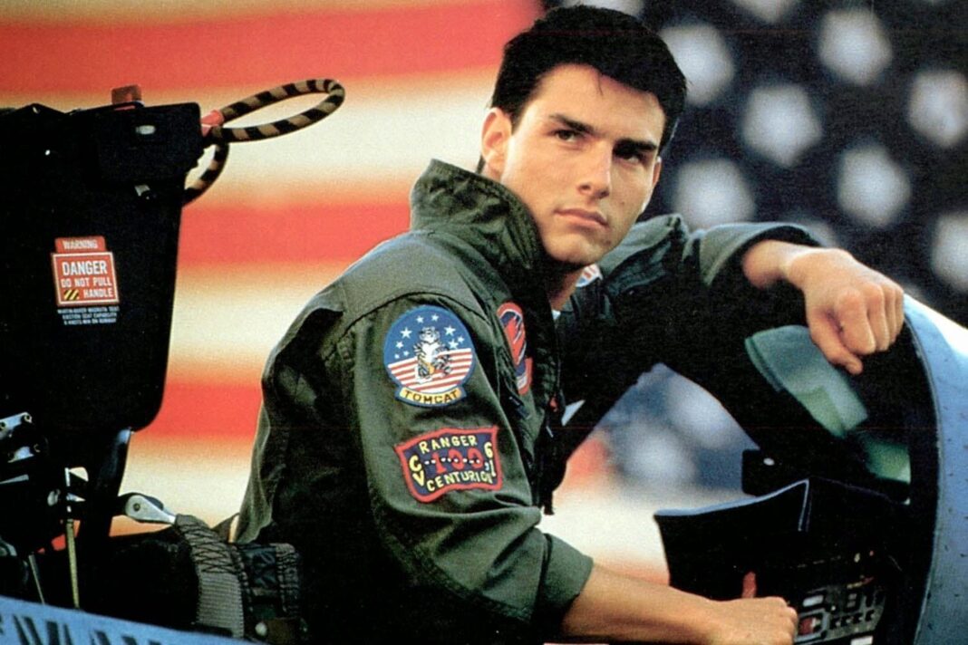 Tom Cruise como Maverick en la película Top Gun