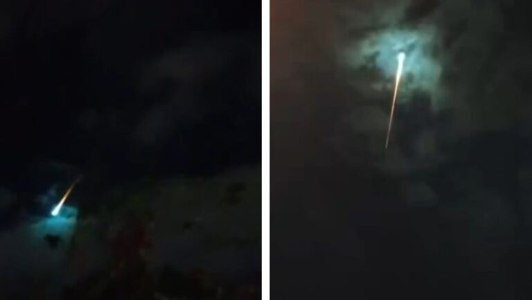 Bólido cruzando el cielo nocturno en el AMBA