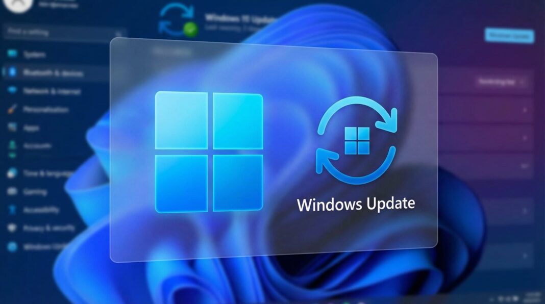 Pantalla de Windows 11 con interfaz de actualización y elementos de IA y Xbox