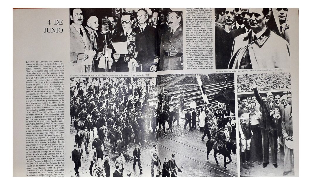 Imagen del 4 de junio de 1943, golpe militar en Argentina