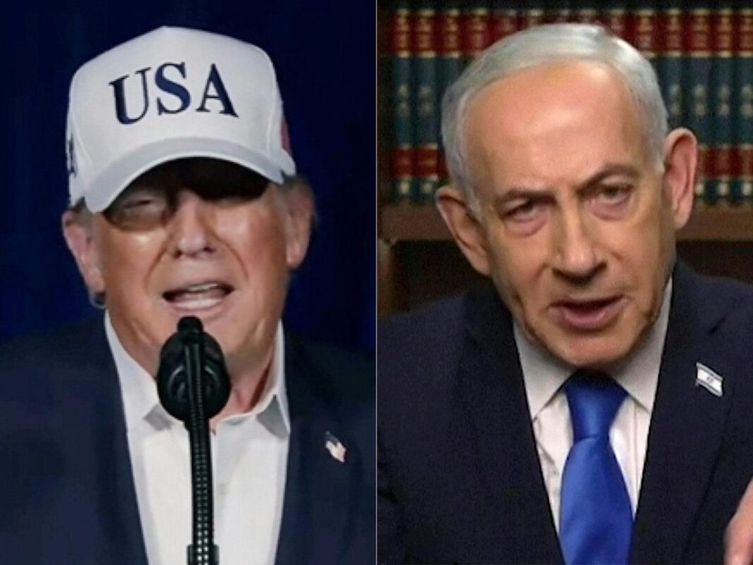 Benjamin Netanyahu y Donald Trump en reunión bilateral