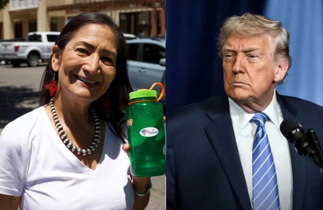 Deb Haaland en un evento de campaña