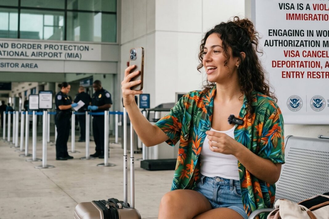 Sello de visa estadounidense en un pasaporte
