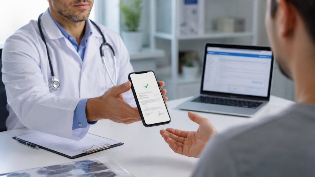 Certificado médico electrónico en plataforma digital
