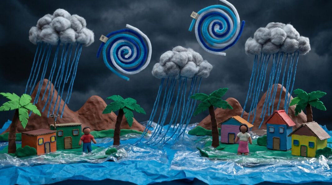 Mapa del clima en México con lluvias intensas en el sur por ondas tropicales 9 y 10