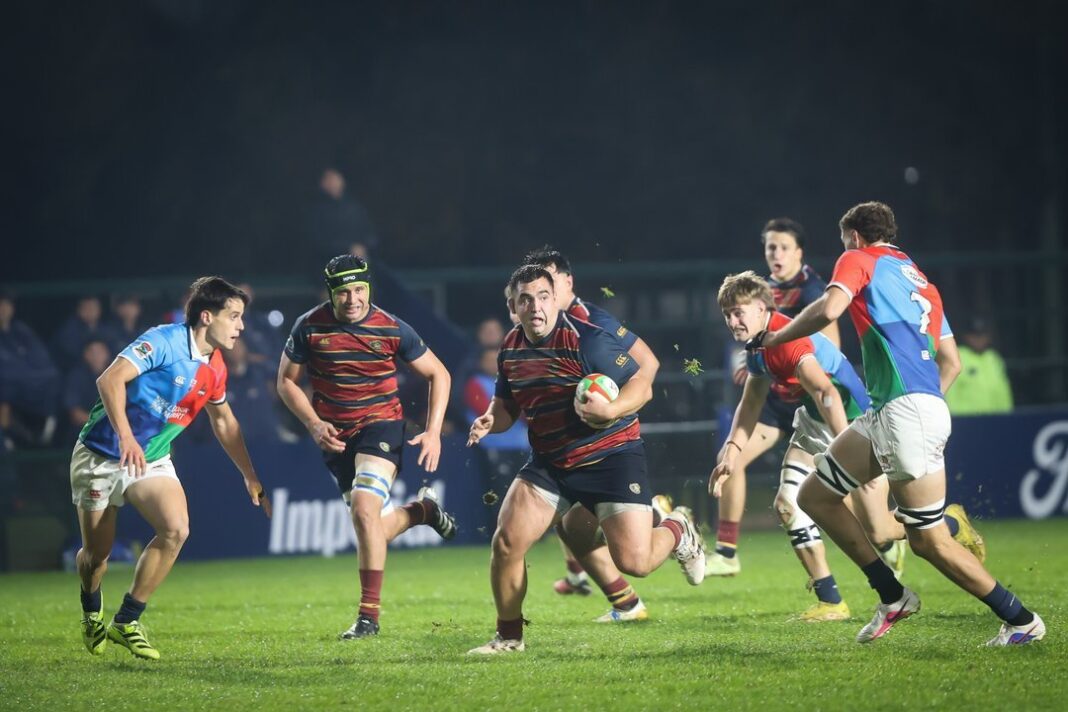 Jugadores de Pampas celebrando el triunfo sobre Capibaras en el Súper Rugby Américas