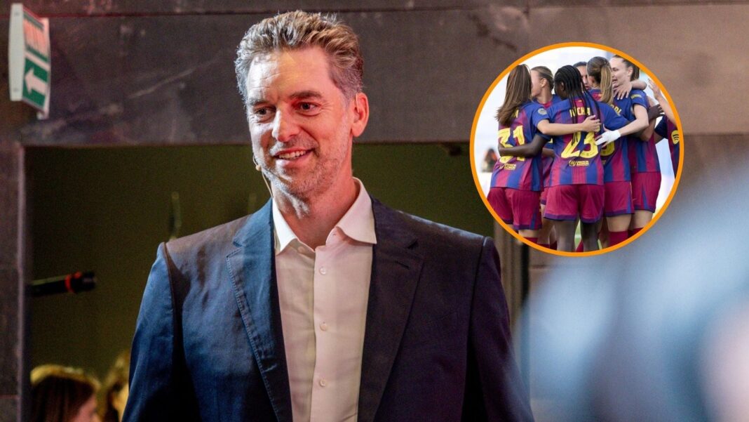 Pau Gasol durante un evento de presentación de la inversión en la Liga F