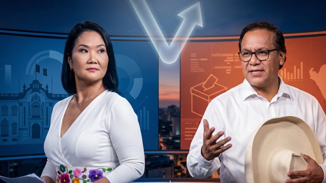 Urna electoral con boletas de segunda vuelta presidencial en Perú
