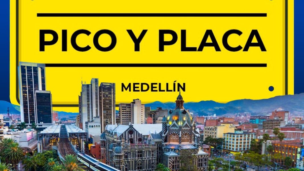 Vehículos en la ciudad de Medellín durante la restricción del Pico y Placa