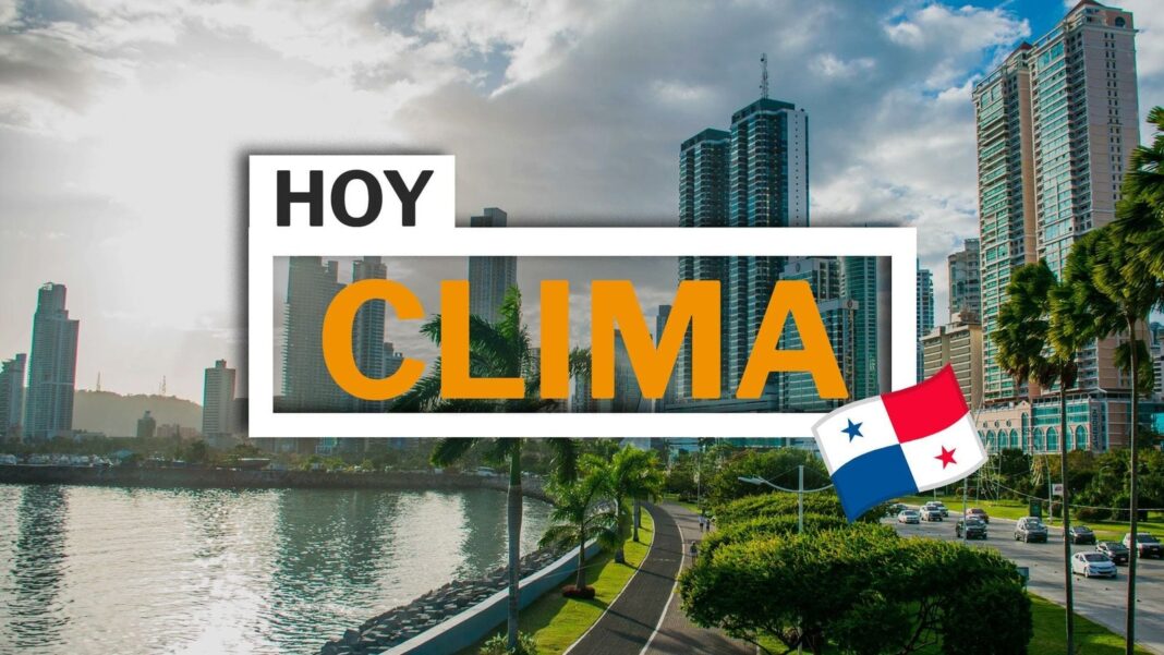 Mapa del clima de Panamá con temperaturas y probabilidad de lluvia