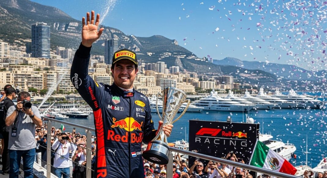 Sergio Pérez durante el Gran Premio de Mónaco