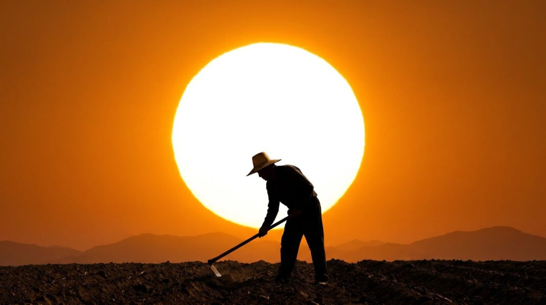 Diagrama del solsticio de verano mostrando la inclinación del eje terrestre hacia el Sol