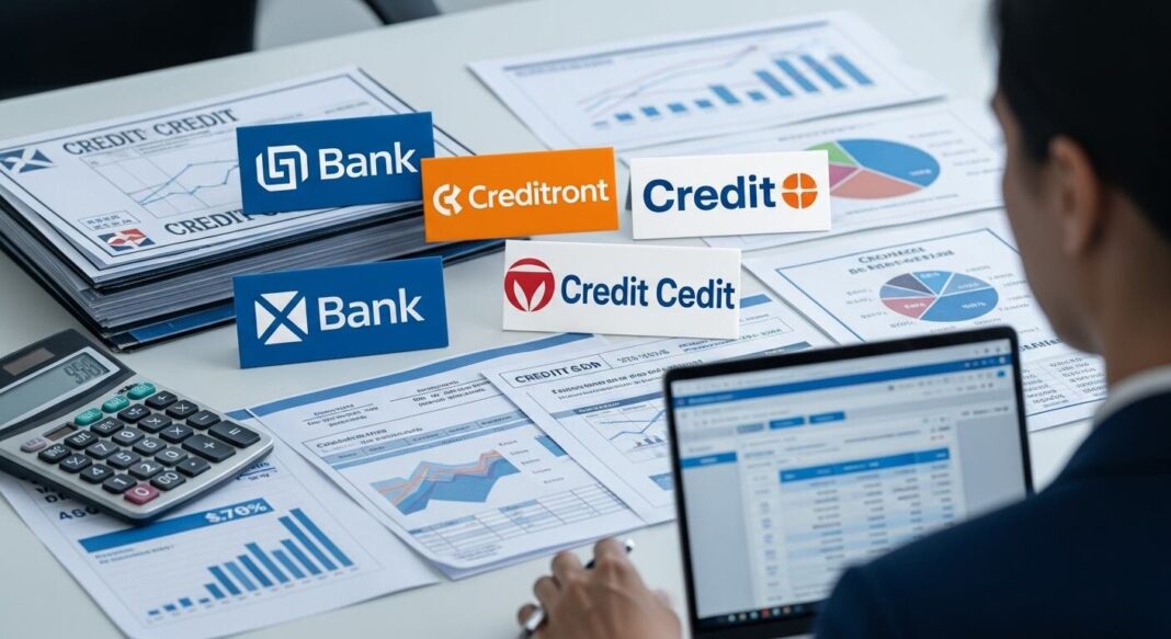 Persona revisando documentos financieros con calculadora
