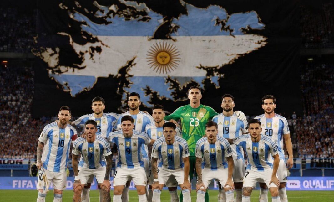 Jugadores de la Selección Argentina y las Islas Malvinas