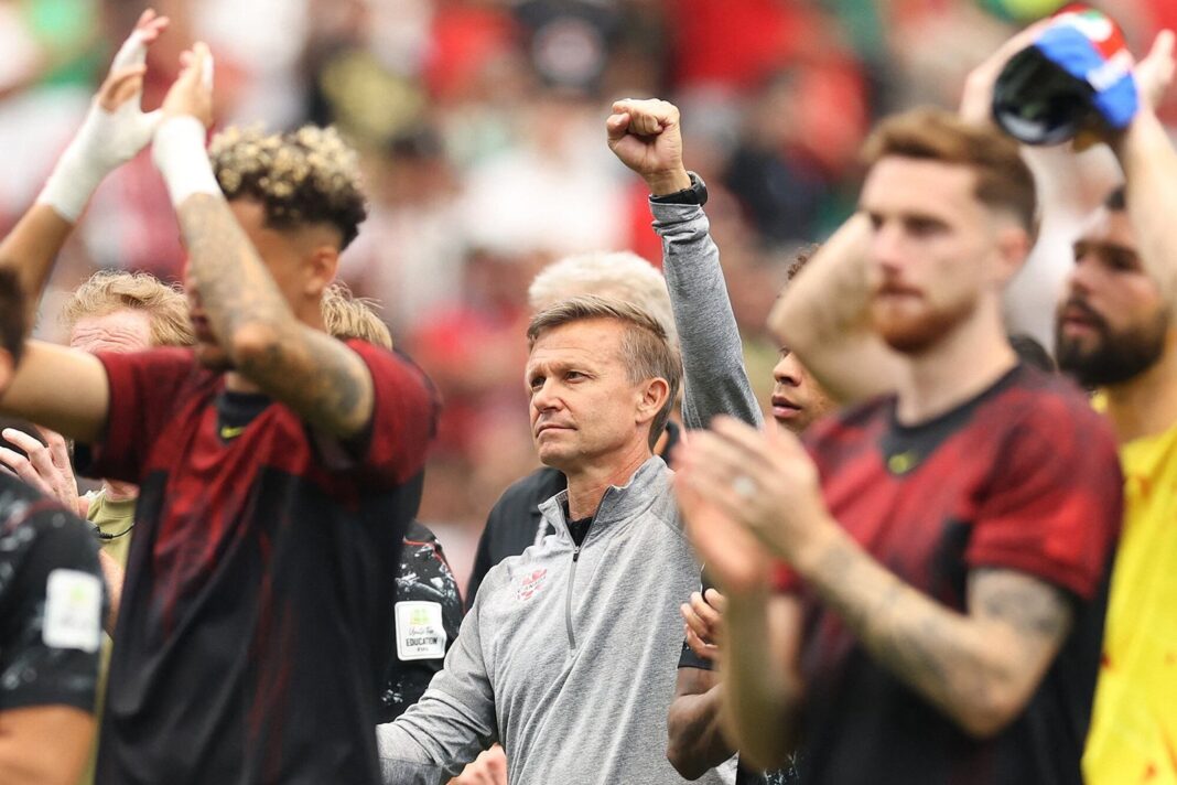 Jesse Marsch, director técnico de Canadá, durante el partido contra Marruecos en el Mundial 2026