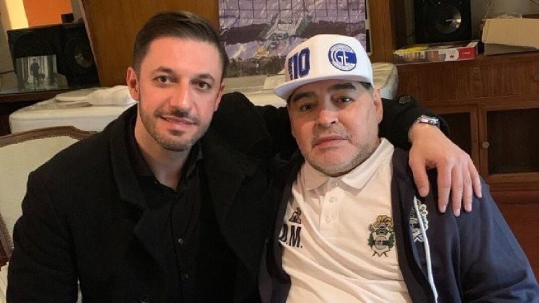 Matías Morla en los tribunales de San Isidro durante el juicio por la muerte de Diego Maradona