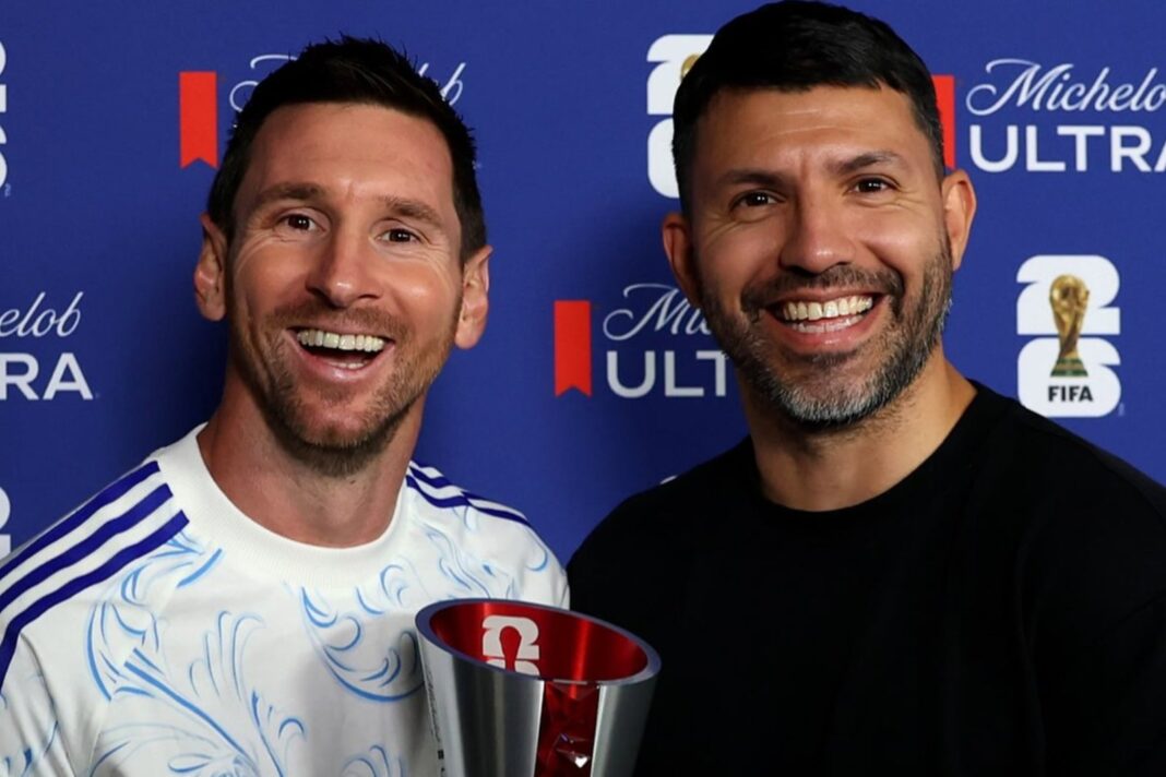 Sergio Kun Agüero durante su programa de streaming