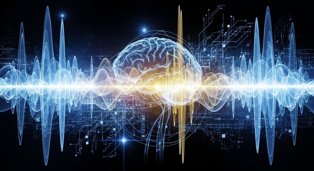 Ilustración de un cerebro humano con conexiones neuronales