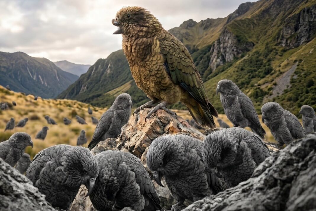 Loro kea Bruce con medio pico