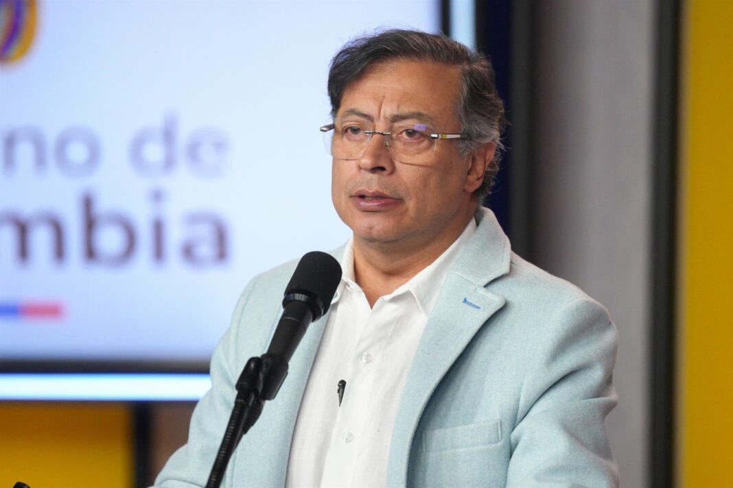 Gustavo Petro durante una declaración pública